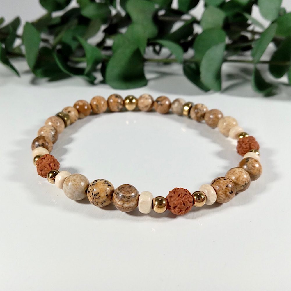 Balance - Picture Jasper & Rudraksha Bracelet