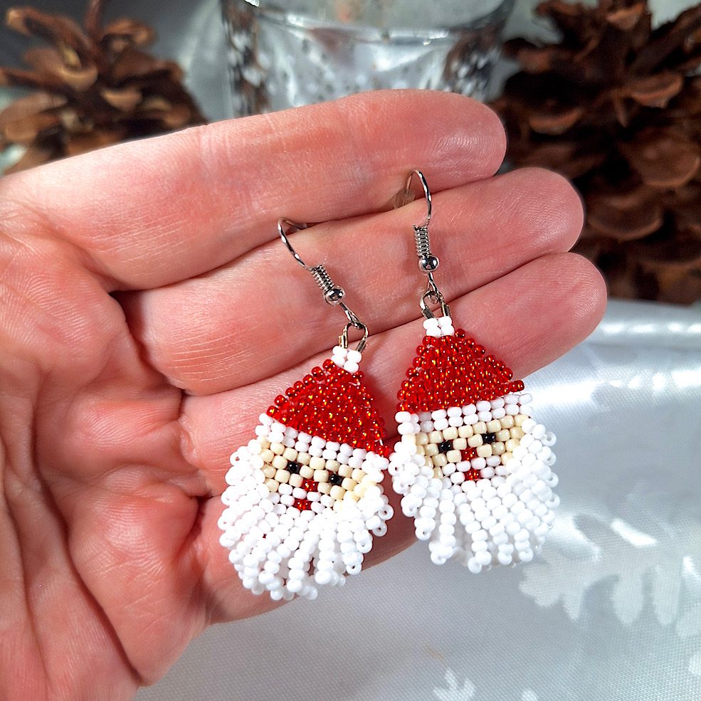 Santa Clause Dangle Earrings - Image 4