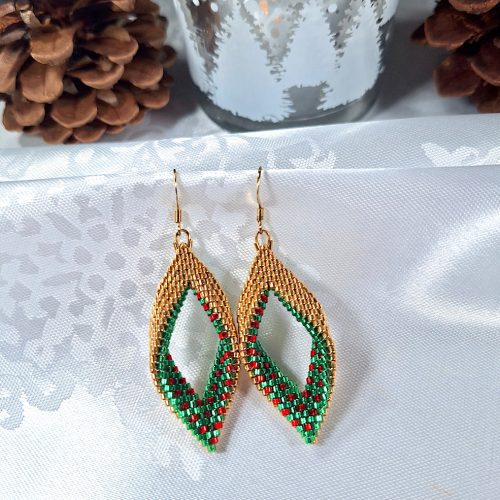 Festive Beaded Drop Earrings